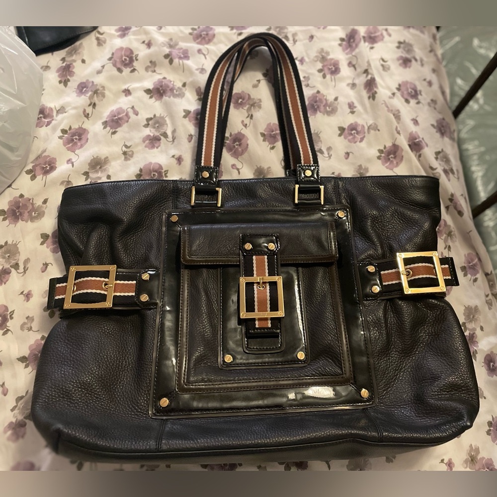 Beautiful large Tory Burch Black Leather Tote Bag - Weekend or Work bag - Picture 1 of 14